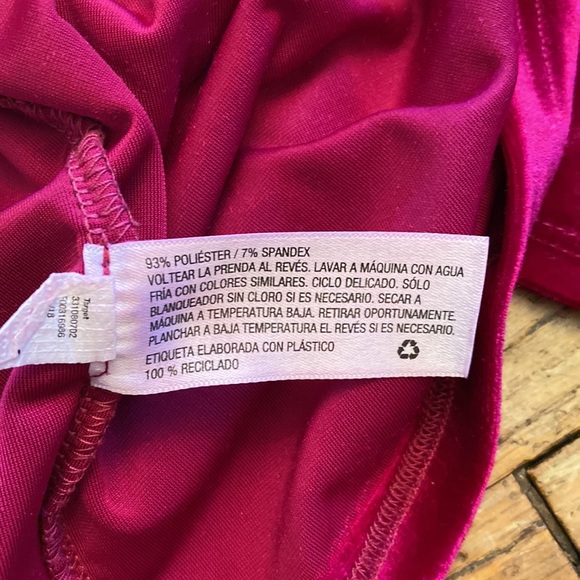 Wild Fable Hot Pink velvet Faux Wrap Mini Dress - Picture 11 of 13